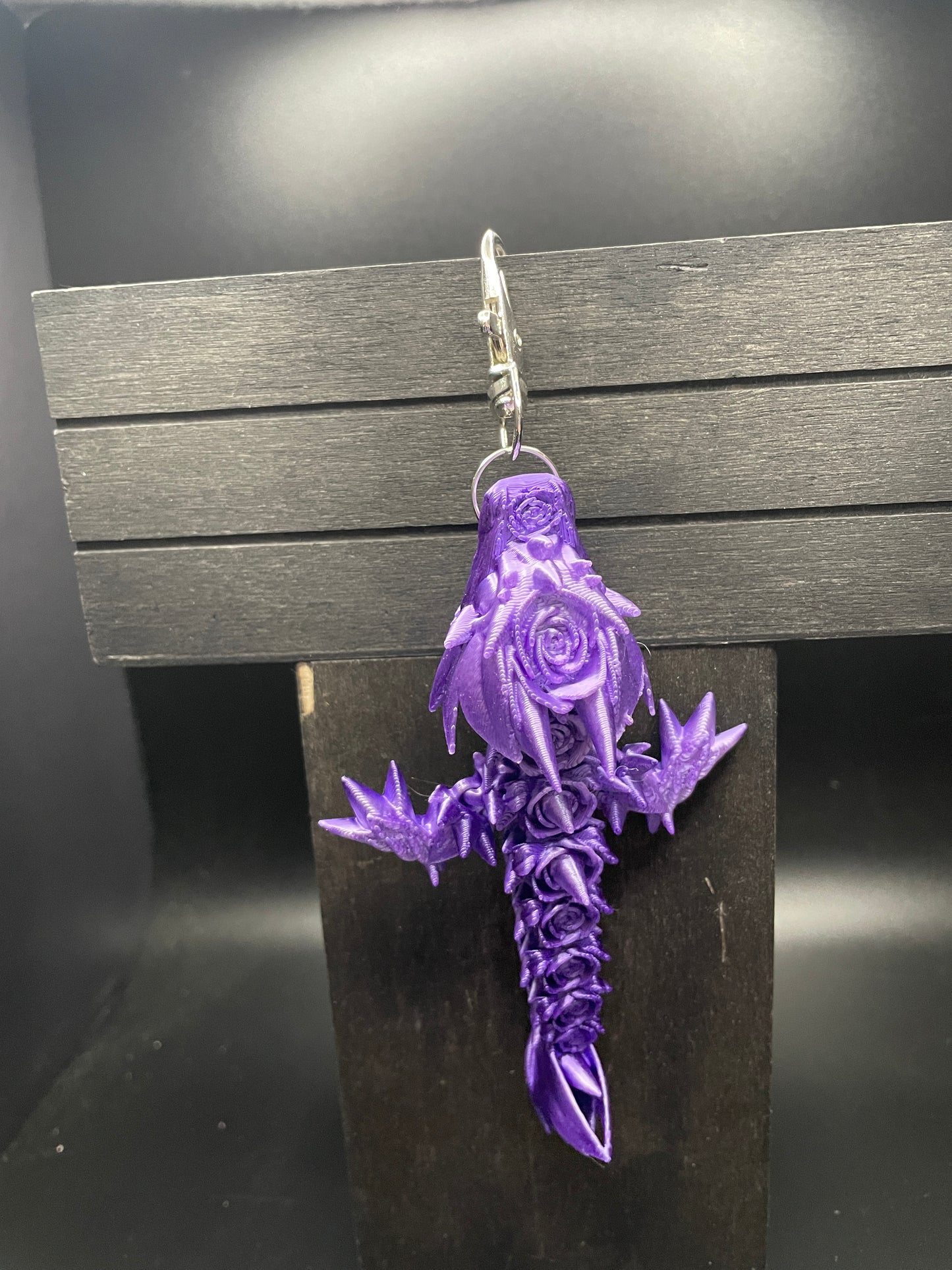 Rose Dragon Keychain
