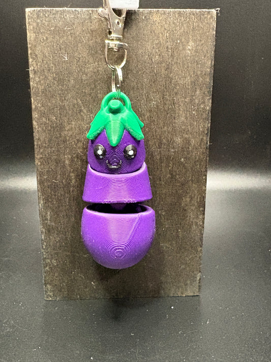 Eggplant Keychain